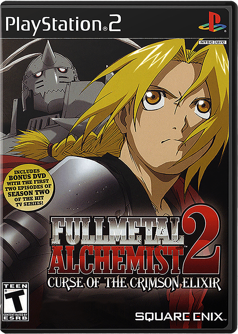 Fullmetal Alchemist 2 Curse of the Crimson Elixir box art for Playstation 2